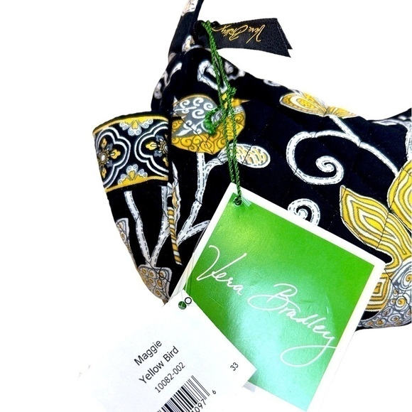 Vera Bradley Maggie Handbag Yellow Bird Black/Yellow/White NWT - Picture 4 of 6